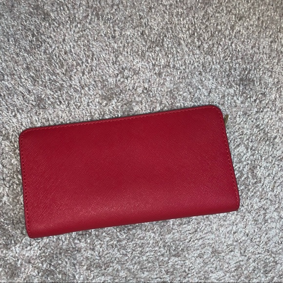 Michael Kors Scarlet Red Leather Wallet - Picture 2 of 2